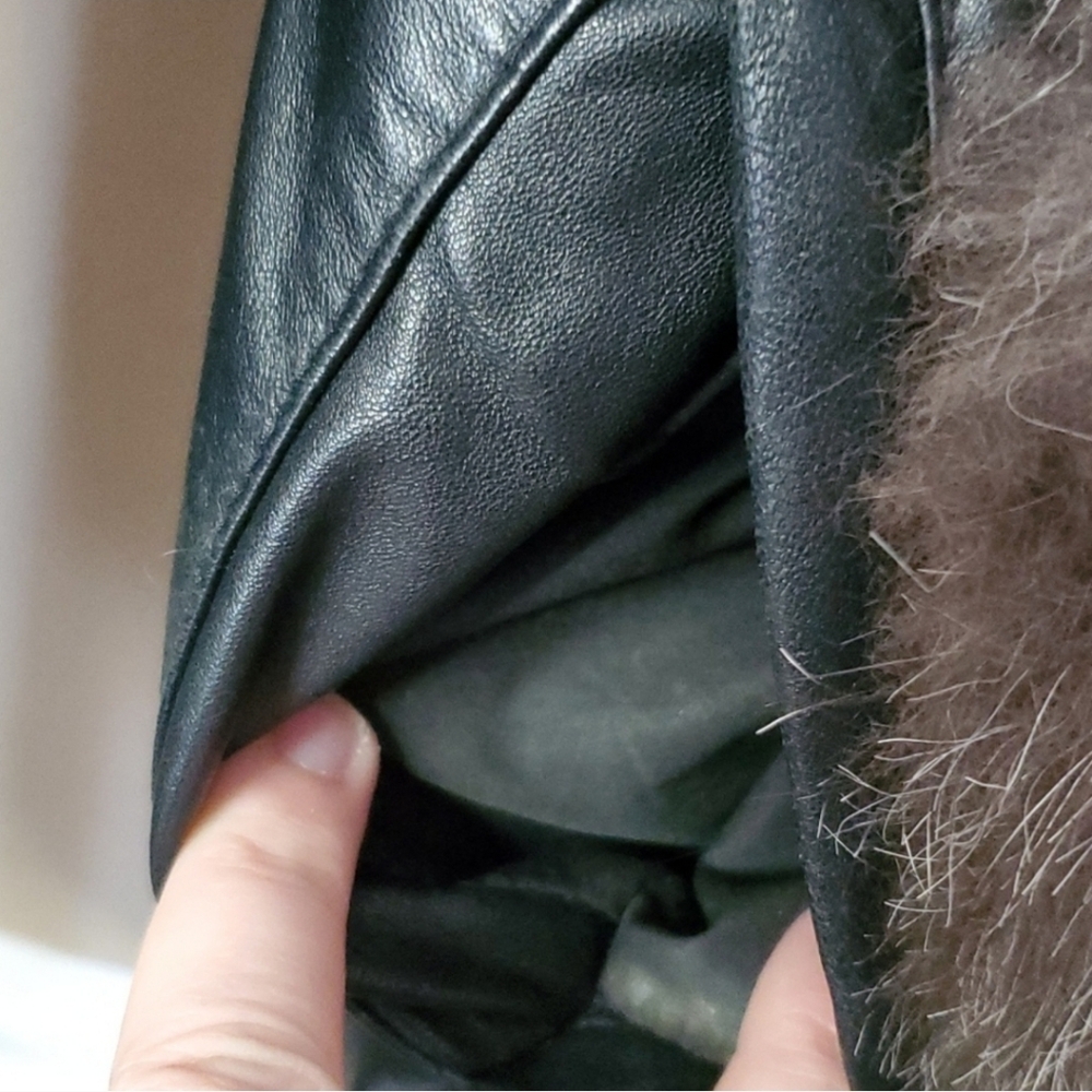 Leather Fox Jacket 3 In 1 With Removable Vest Lining - Picture 7 of 16